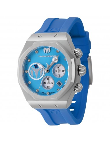 Technomarine Unisex Watch - Reef Sun Chronograph Sky Blue and Silver Dial | TM-523006 français