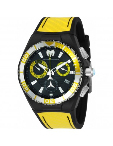 Technomarine Men's Watch - Cruise Chronograph Black and Yellow Strap | TM-115181 Paris Déstockage Promo