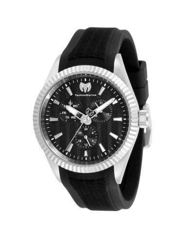 Technomarine Men's Watch - Sea Dream Quartz Black Dial Silicone Strap | TM-719022 les ctes