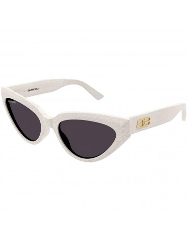 Balenciaga Women's Sunglasses - White Acetate Cat Eye Frame Grey Lens | BB0270S 003 de votre