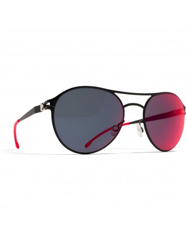 Mykita Unisex Sunglasses - Black Metal Frame Scarlet Flash Lens | SPARROW R1 R1_SC/F ouvre sa boutique