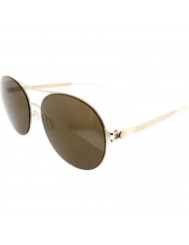 Mykita Unisex Sunglasses - Glossy Gold Frame Rawbrown Solid Lens | ADELHEID GG_RBR les ctes