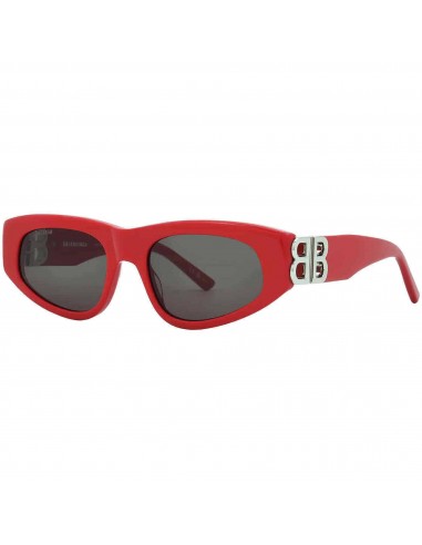 Balenciaga Women's Sunglasses - Red Acetate Cat Eye Frame Grey Lens | BB0095S 016 prix