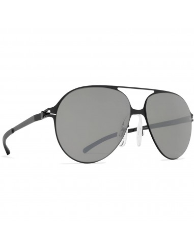 Mykita Unisex Sunglasses - Aviator Metal Frame Black Mirror Lens | HANSI F25 F25_MBK 2024