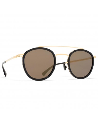 Mykita Unisex Sunglasses - Glossy Gold/Black Aviator Frame | OLLI A15 A15-GG/BLK_BK/B shop