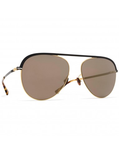 Mykita Unisex Sunglasses - Metal Frame Brilliant Grey Solid Lens | ONNO GD/BK_BK/B soldes