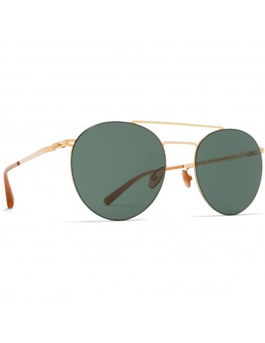 Mykita Women's Sunglasses - Glossy Gold Metal Frame Dark Green Solid Lens | RYO GG_DGR acheter