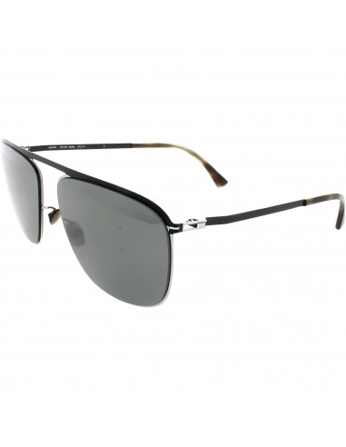 Mykita Men's Sunglasses - Square Shape Metal Frame Mirror Black Lens | BRIAN SL/BK_MBK À commander