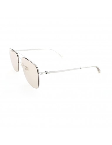 Mykita Unisex Sunglasses - Shiny Silver Frame Soft Brown Solid Lens | YUUTO SSL_SBR de France