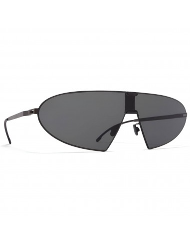 Mykita Unisex Sunglasses - Black/Pitch Black Shield Frame | KARMA MH1 MH1_DGY (S) brillant des détails fins