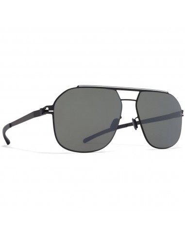 Mykita Unisex Sunglasses - Square Metal Frame Mirror Black Lens | SELLECK BK/WH_MBK rembourrage situé sous