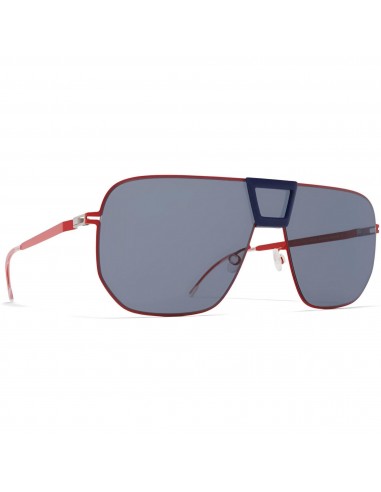 Mykita Unisex Sunglasses - Coral Red/Navy Blue Metal Frame | CAYENNE MH42 MH42_DBL (S) acheter en ligne