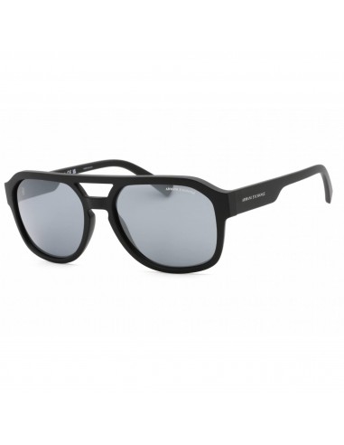 Armani Exchange Unisex Sunglasses - Matte Black Aviator Plastic Frame | AX4074S 80786G paiement sécurisé