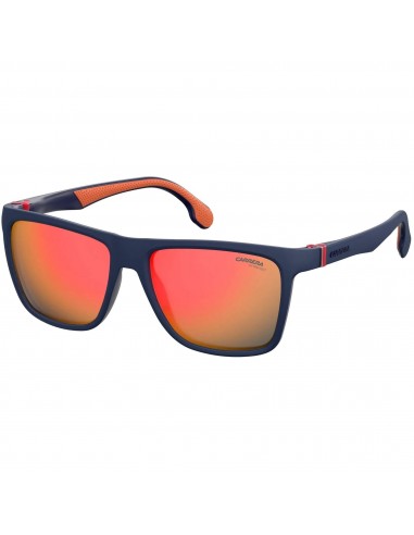 Carrera Unisex Sunglasses - Matte Blue Plastic Frame Orange Mirrored Lens | 5047/S FLL la colonne vertébrale