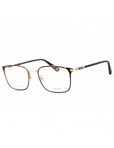 Police Men's Eyeglasses - Shiny Rose Gold w/Havana Metal Rectangular | VPLE96 0393 ou a consommer sur place