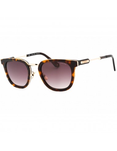 Police Men's Sunglasses - Shiny Dark Havana Metal Square Full Rim Frame | SPLF19M 0722 l'achat 