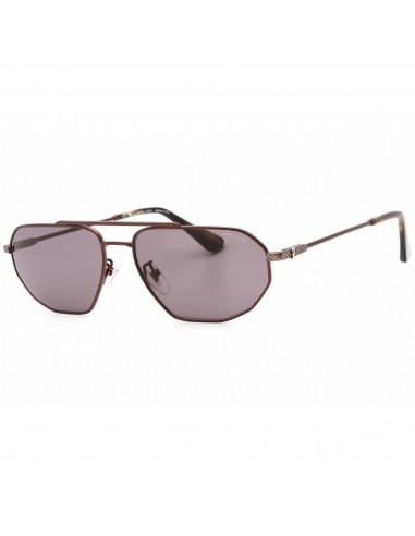 Police Men's Sunglasses - Semi Matte Brown Stainless Steel Aviator | SPLF66M 08FK de technologie