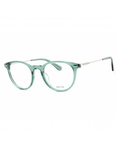 Police Men's Eyeglasses - Shiny Transparent Green Acetate/Metal Frame | VPLD93M 02GN Découvrez la collection