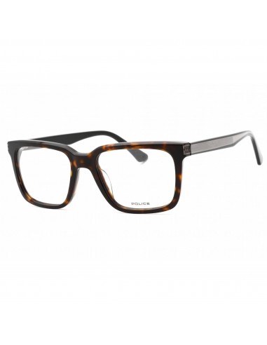 Police Men's Eyeglasses - Shiny Dark Havana Acetate Rectangular Frame | VPLF03N 0722 En savoir plus