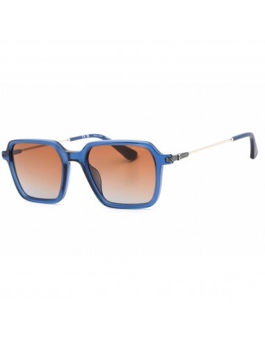 Police Men's Sunglasses - Shiny Transparent Blue Acetate Square Frame | SPLL10M 0892 l'achat 