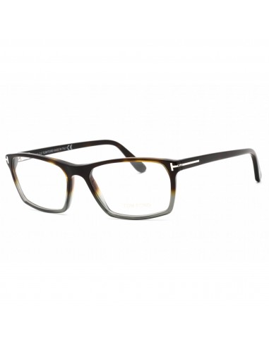 Tom Ford Men's Eyeglasses - Shiny Havana Grey Full Rim Rectangular Frame | FT5295 055 plus qu'un jeu 