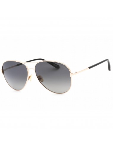 Tom Ford Unisex Sunglasses - Shiny Rose Gold Metal Full Rim Aviator Frame | FT0823 28D chez Cornerstreet bien 