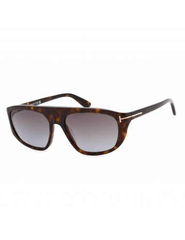 Tom Ford Unisex Sunglasses - Dark Havana Plastic Full Rim Rectangular | FT1002 52B s'inspire de l'anatomie humaine