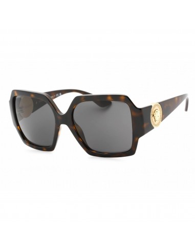 Versace Women's Sunglasses - Dark Havana Full Rim Rectangular Frame | 0VE4453 108/87 Fin de série