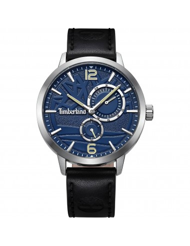 Timberland Men's Watch - Quartz Blue Dial Black Genuine Leather Strap | TDWGF2182101 les ligaments