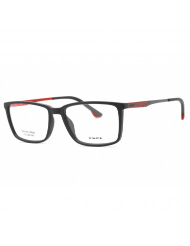 Police Men's Eyeglasses - Shiny Red Injected Propionate Rectangular | VPL949 0R43 prix