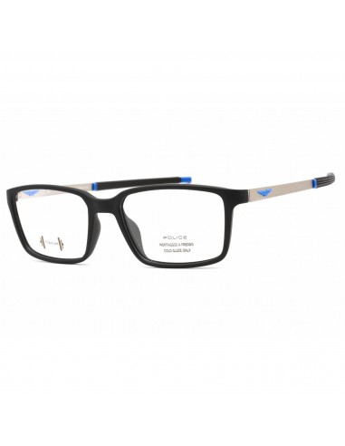 Police Men's Eyeglasses - Semi Matte Black Injected Propionate Square | VPLF85M 0U28 s'inspire de l'anatomie humaine