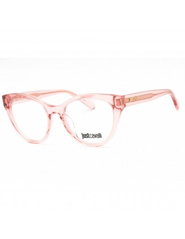 Just Cavalli Women's Eyeglasses - Shiny Transparent Peach Cat Eye Frame | VJC001 06M5 Les magasins à Paris et en Île-de-France