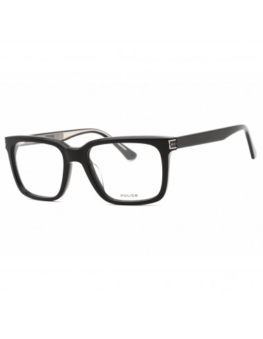 Police Men's Eyeglasses - Shiny Black Acetate Square Frame Clear Lens | VPLF03N 700Y meilleur choix