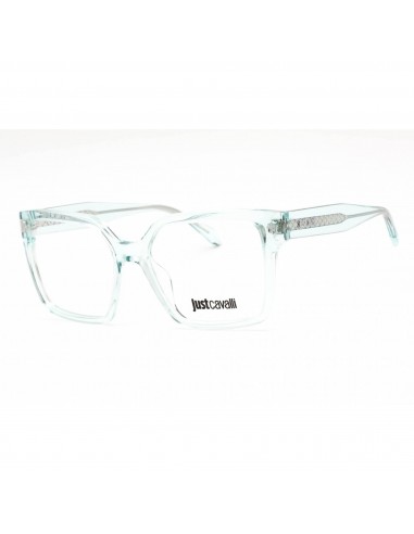 Just Cavalli Women's Eyeglasses - Shiny Transparent Green Square Frame | VJC006 0M40 la livraison gratuite