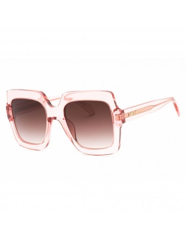 Just Cavalli Women's Sunglasses - Shiny Transparent Peach Square Frame | SJC023 06M5 Fin de série