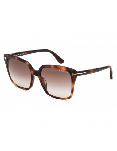 Tom Ford Women's Sunglasses - Blonde Havana Plastic Square Full Rim Frame | FT0788 53F 50-70% off 