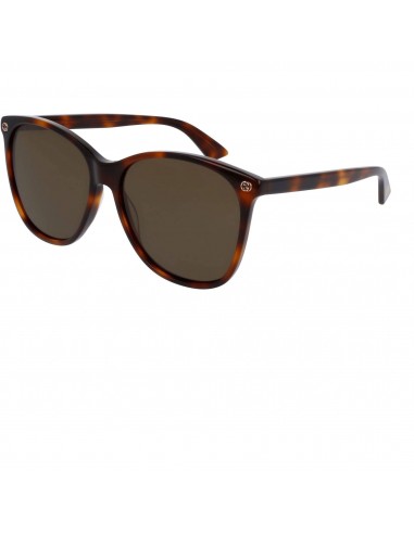 Gucci Women's Sunglasses - Havana Acetate Square Shape Frame Brown Lens | GG0024S 002 en stock