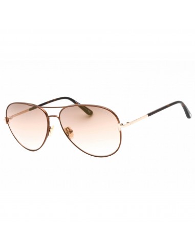 Tom Ford Unisex Sunglasses - Brown Mirror Lens Metal Aviator Full Rim | FT0823 48G en stock