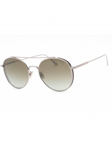 Tom Ford Men's Sunglasses - Shiny Light Ruthenium Metal Round Frame | FT0826-F 14Q 2 - 3 jours ouvrés.