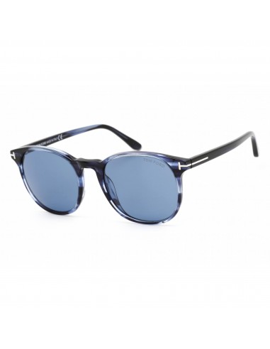 Tom Ford Unisex Sunglasses - Blue Havana Plastic Round Frame, 51 mm | FT0858 92V soldes