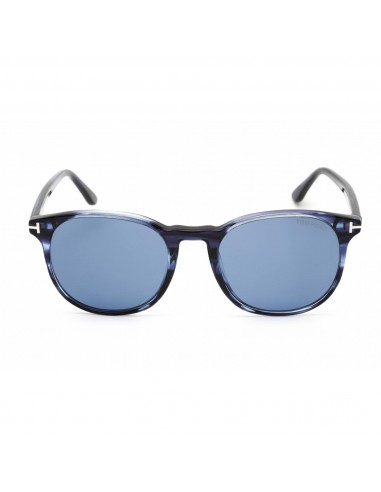 Tom Ford Unisex Sunglasses - Blue Havana Plastic Round Frame, 53 mm | FT0858 92V outlet