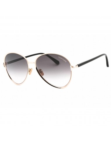 Tom Ford Women's Sunglasses - Shiny Rose Gold Plastic Aviator Shape Frame | FT1028 28B paiement sécurisé