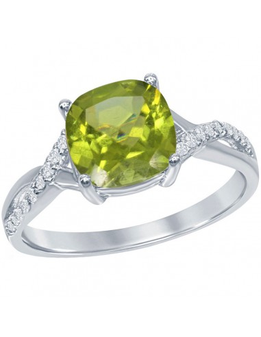 Classic Women's Citrine with White Topaz Gem Ring - W-1681 vente chaude votre 