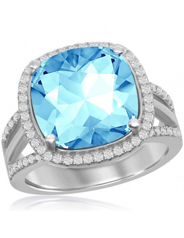 Bellissima Women's Aqua Swarovski Element Ring - BLW-2416 en ligne