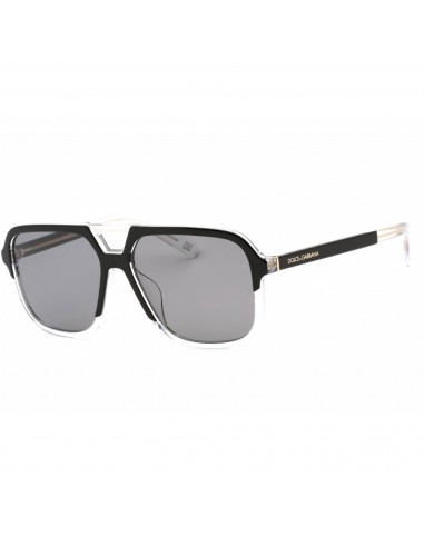 Dolce & Gabbana Men's Sunglasses - Top Black On Crystal Plastic | 0DG4354F 501/81 pas cher chine