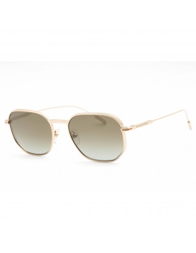 Ermenegildo Zegna Men's Sunglasses - Shiny Light Gold Metal Square Frame | EZ0192 32G le des métaux précieux