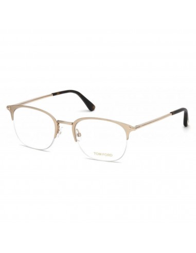 Tom Ford Men's Eyeglasses - Matte Rose Gold Metal Square Half Rim Frame | FT5452 029 l'évolution des habitudes 