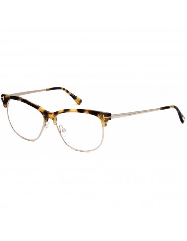 Tom Ford Women's Eyeglasses - Tortoise/Rose Gold Plastic Square Frame | FT5546-B 056 en stock