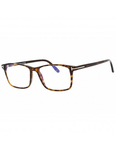 Tom Ford Men's Eyeglasses - Dark Havana Plastic Square Full Rim Frame | FT5584-B 052 votre