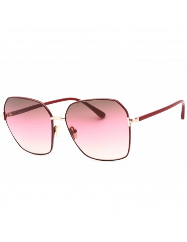 Tom Ford Women's Sunglasses - Shiny Bordeaux Metal Cat Eye Full Rim Frame | FT0839 69F prix pour 